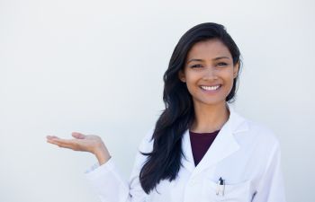 dentist smiling to the camera